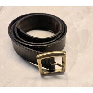 Cole Haan Brown Leather Belt Size 42 - W 1.25" Brass Buckle Classic Dress Casual